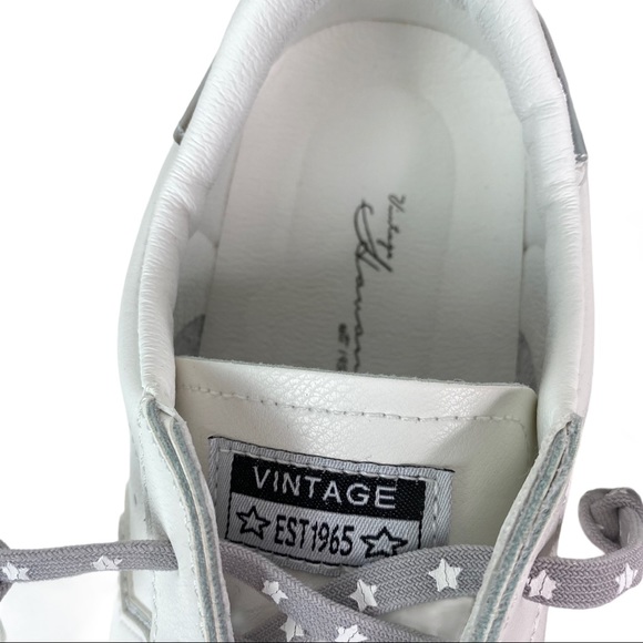 NEW Vintage Havana Bianca Sneakers White Silver - Picture 8 of 14